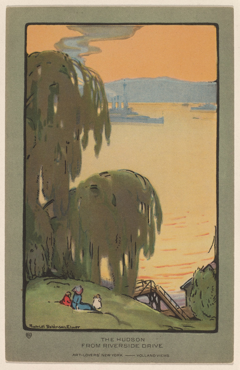 The Hudson from Riverside Drive by Rachael Robinson Elmer (American, 1878 - 1919), 16X12"(A3)Poster Print