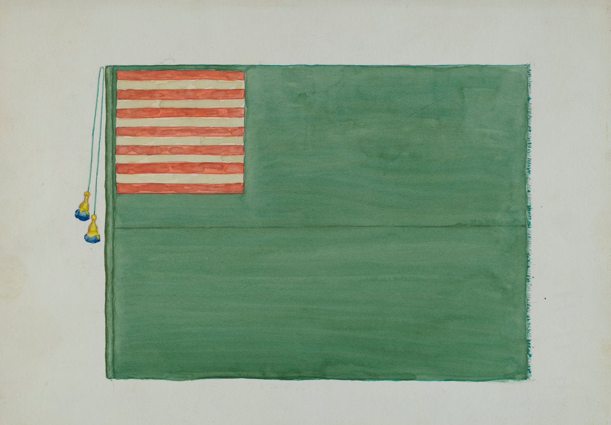 Revolutionary Flag by Edward Grant (American, active c. 1935), 16X12"(A3)Poster Print