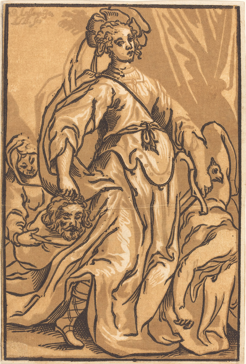 Judith and Holofernes by Ludwig Büsinck after Georges Lallemand (German, c. 1590 - 1669), 16X12"(A3)Poster Print
