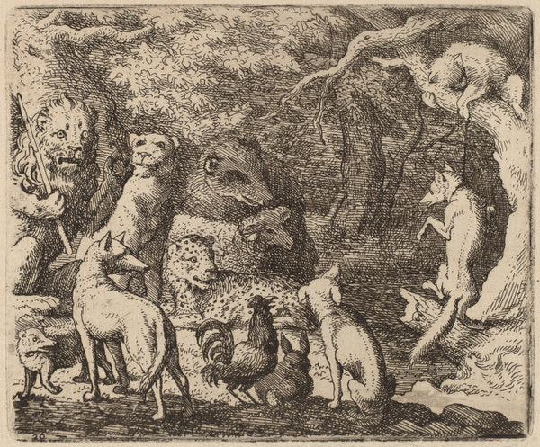 Reynard Asks Permission to Speak by Allart van Everdingen (Dutch, 1621 - 1675), 16X12"(A3)Poster Print