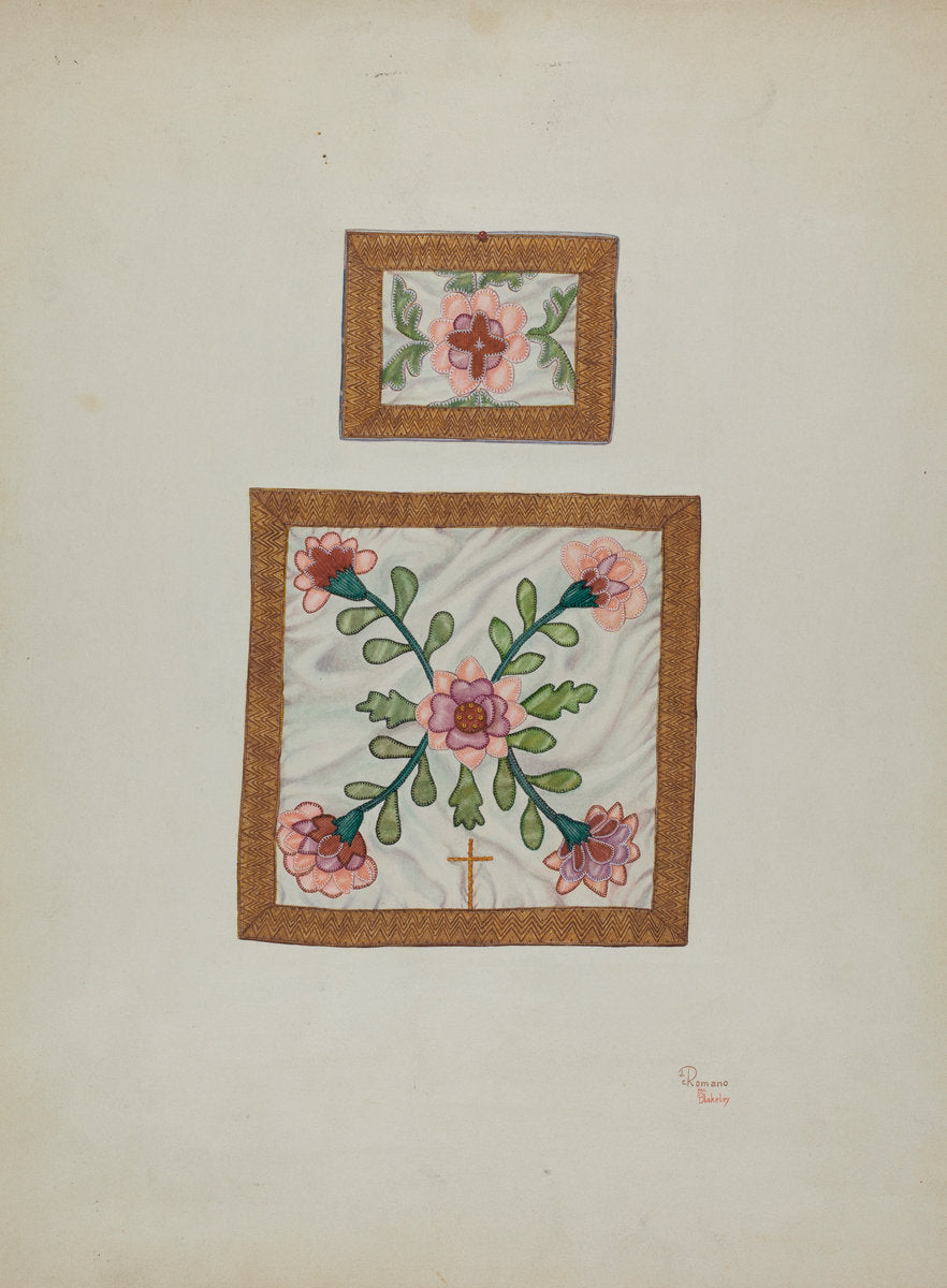 Burse and Chalice Veil by Josephine C. Romano and Hal Blakeley (American, active c. 1935), 16X12"(A3)Poster Print