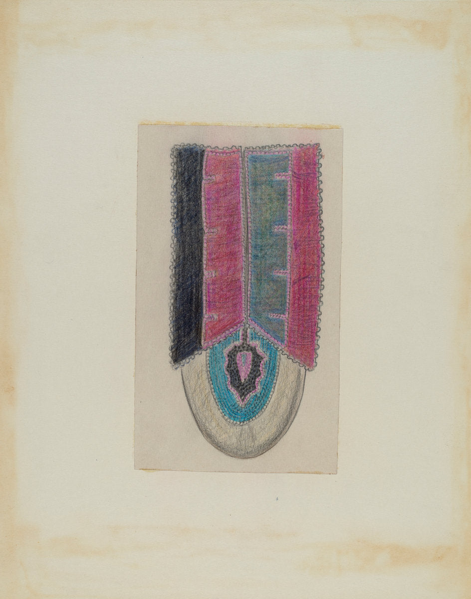 Moccasin Beadwork by Melita Hofmann (American, active c. 1935), 16X12"(A3)Poster Print