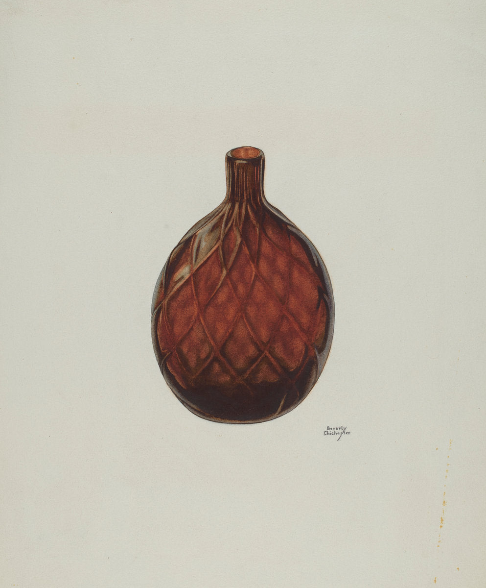 Flask by Beverly Chichester (American, active c. 1935), 16X12"(A3)Poster Print