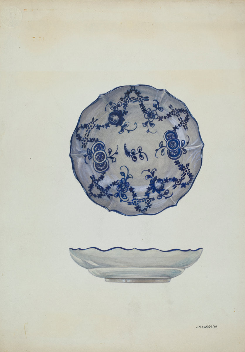 Saucer by Irene M. Burge (American, active c. 1935), 16X12"(A3)Poster Print