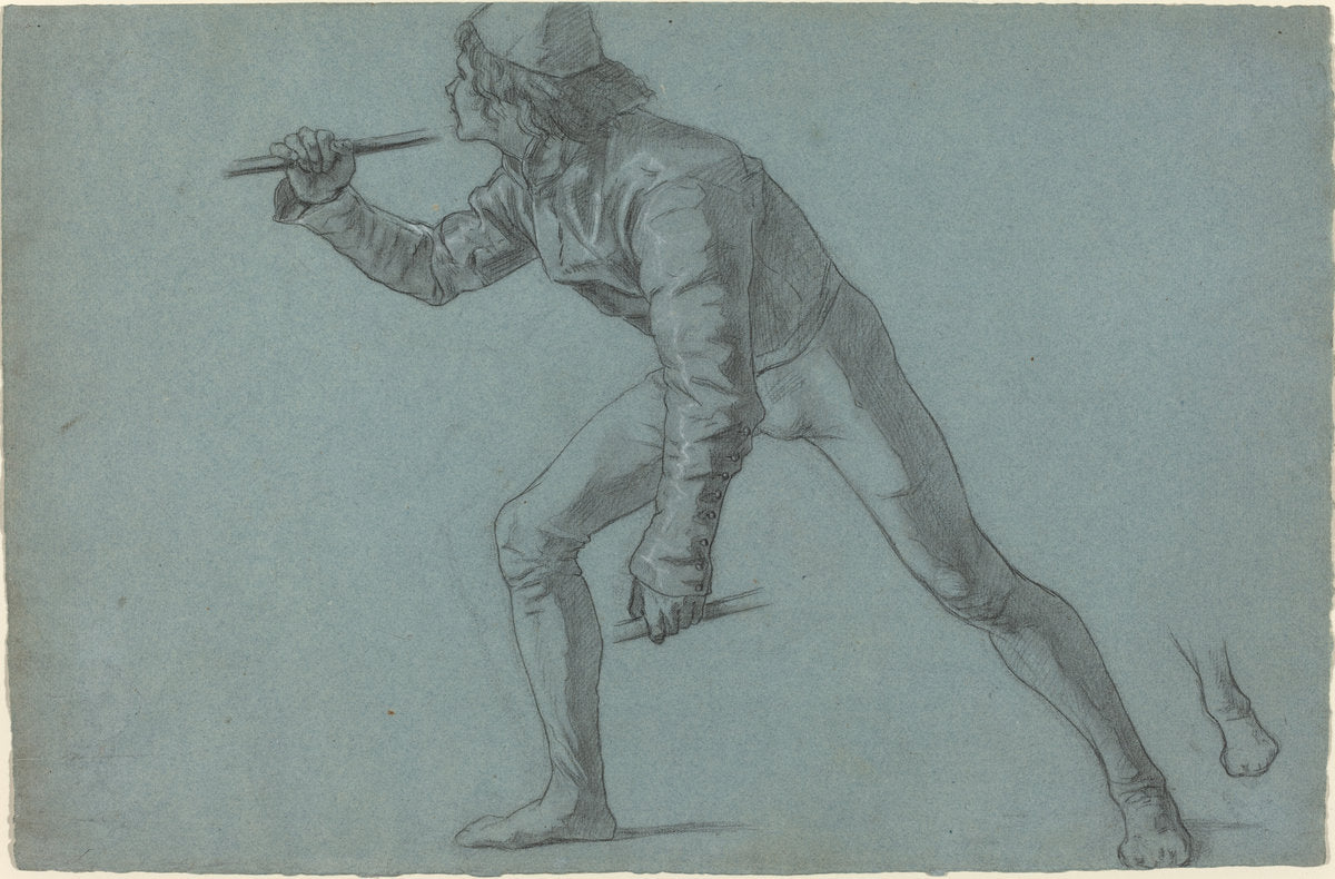 A Boy in Florentine Costume by Thomas Couture (French, 1815 - 1879), 16X12"(A3)Poster Print