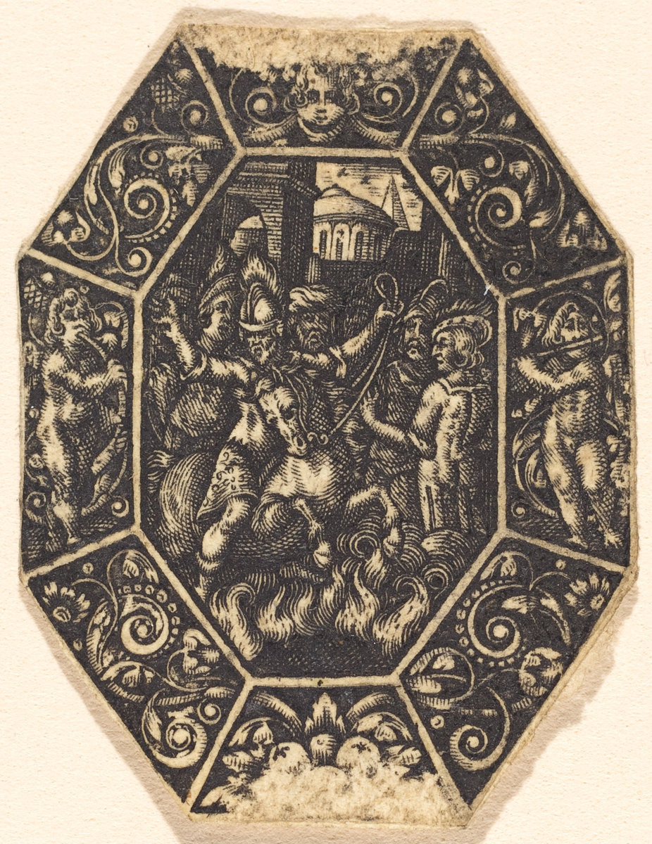 Man on Horseback by Antoine Jacquard (French, died 1652), 16X12"(A3)Poster Print