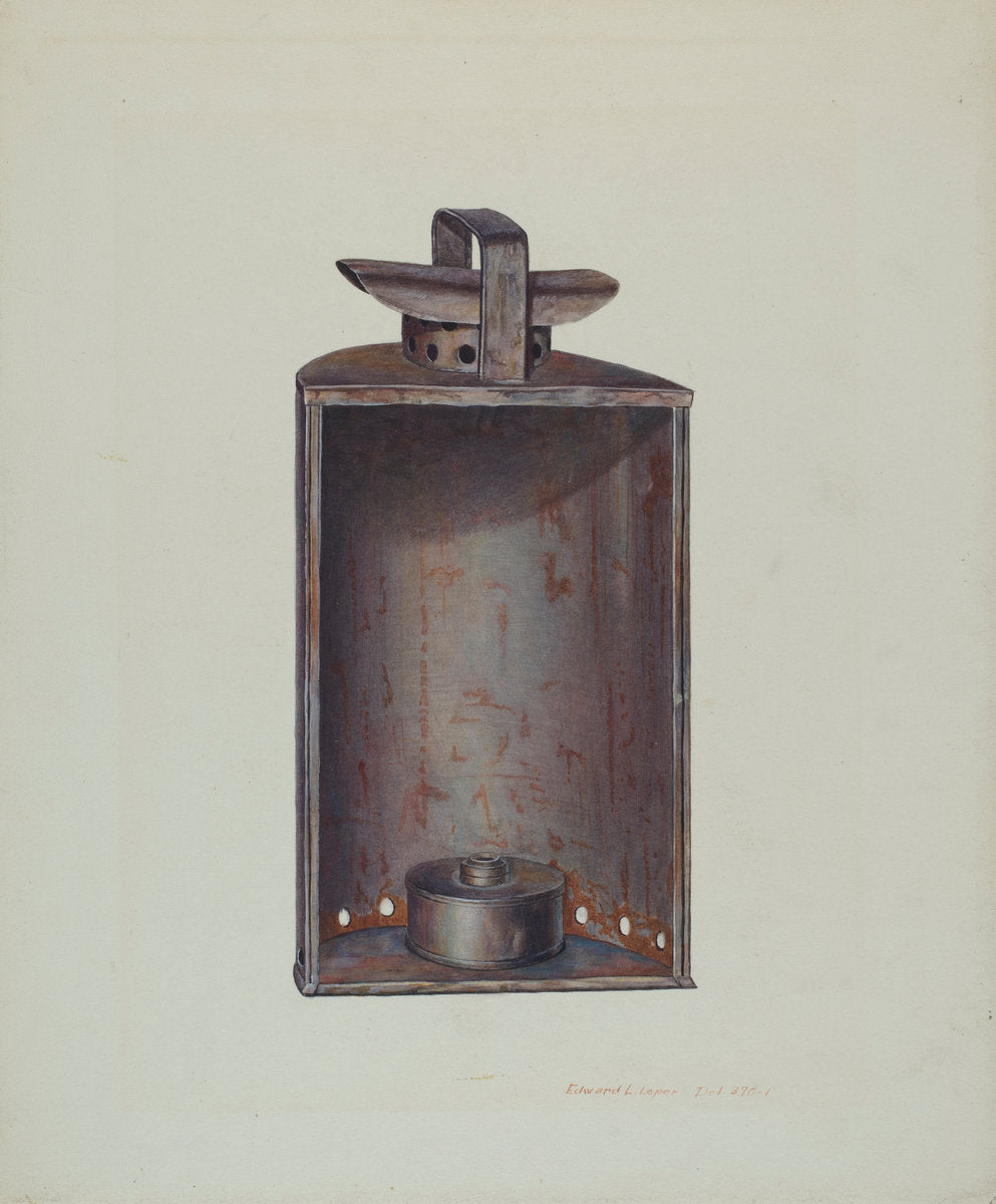 Lantern by Edward L. Loper (American, born 1916), 16X12"(A3)Poster Print