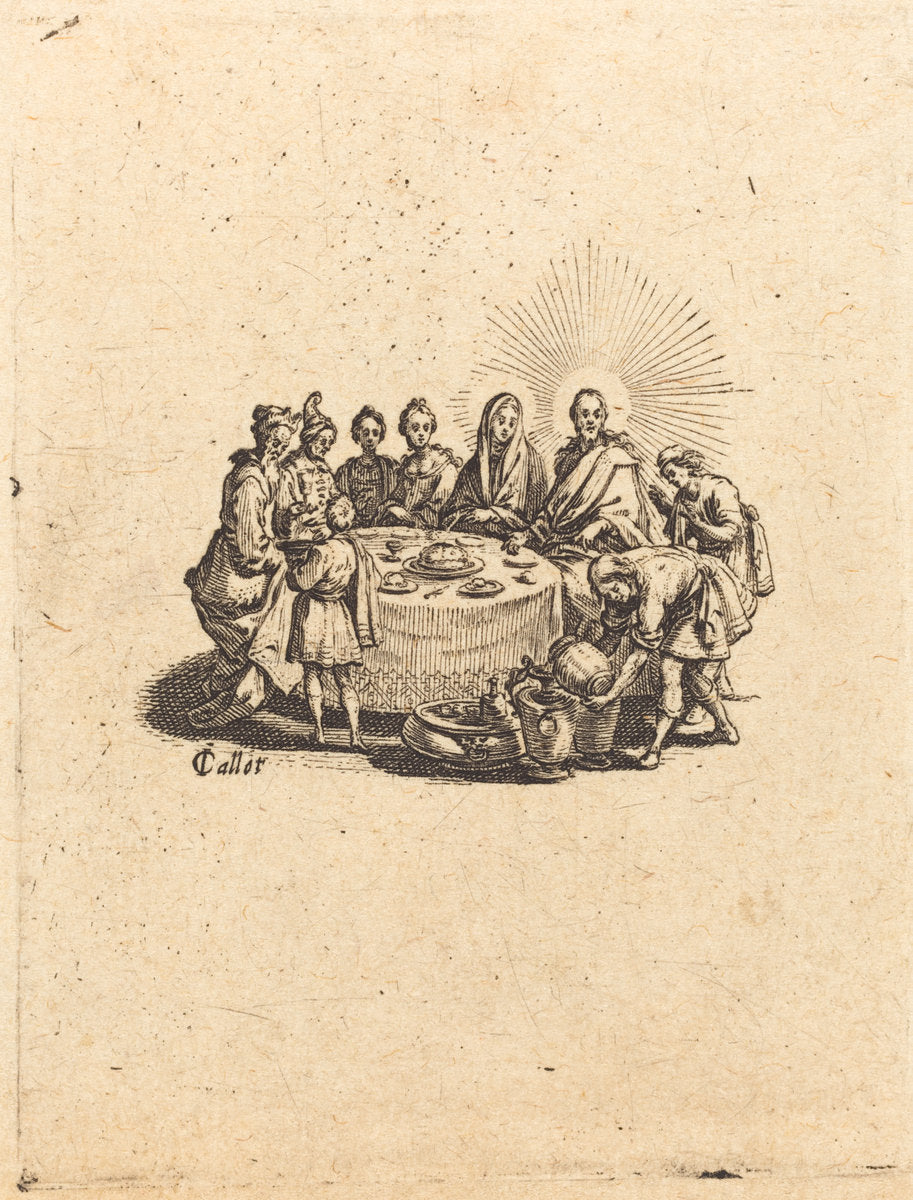 The Marriage at Cana by Jacques Callot (French, 1592 - 1635), 16X12"(A3)Poster Print
