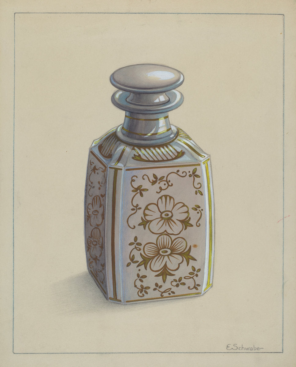 Perfume Bottle by Erwin Schwabe (American, active c. 1935), 16X12"(A3)Poster Print