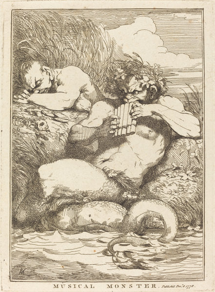 Musical Monster by John Hamilton Mortimer (British, 1740 - 1779), 16X12"(A3)Poster Print
