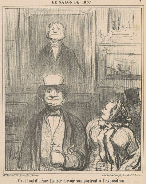 C'est tout d'même flatteur d'avoir ... by Honoré Daumier (French, 1808 - 1879), 16X12"(A3)Poster Print