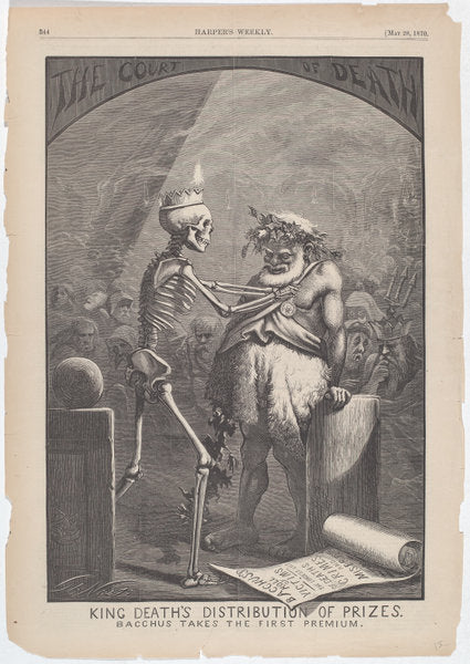 King Death's Distribution of Prizes by Thomas Nast (American, 1840 - 1902), 16X12"(A3)Poster Print