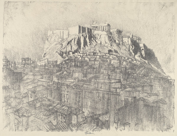Sunrise over the Acropolis by Joseph Pennell (American, 1857 - 1926), 16X12"(A3)Poster Print