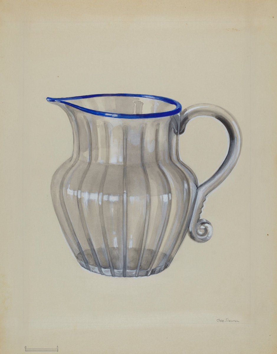 Small Pitcher by Charles Caseau (American, active c. 1935), 16X12"(A3)Poster Print