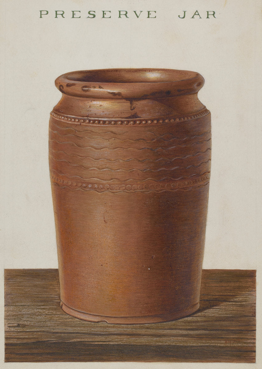 Stoneware Jar by Philip Smith (American, active c. 1935), 16X12"(A3)Poster Print
