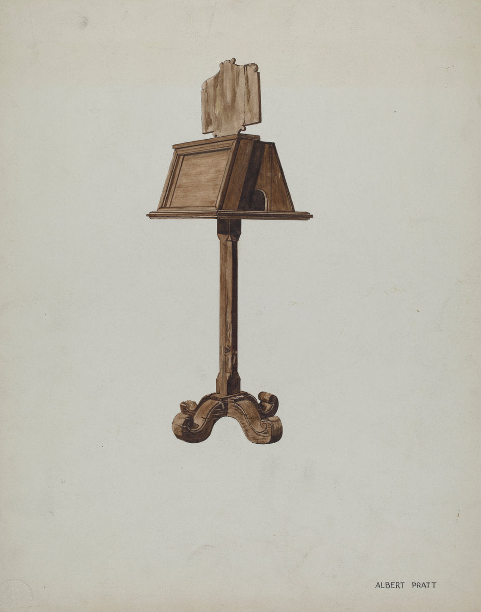 Music Stand by Albert Pratt (American, active c. 1935), 16X12"(A3)Poster Print