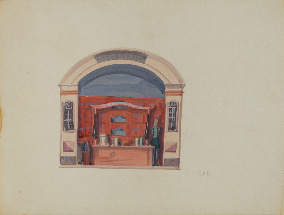 Toy Grocery Store by Raoul Du Bois (American, active c. 1935), 16X12"(A3)Poster Print