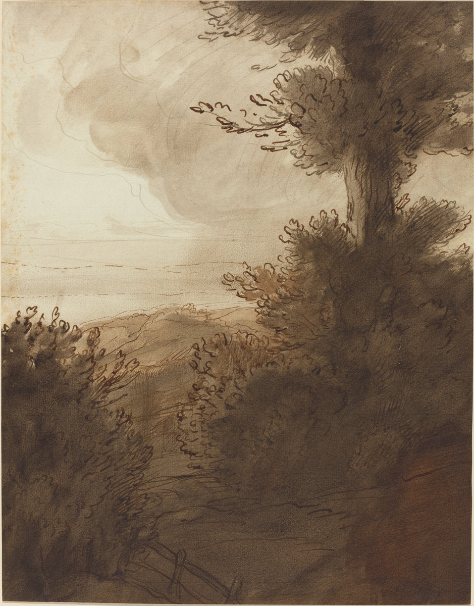 The Big Tree by Alphonse Legros (French, 1837 - 1911), 16X12"(A3)Poster Print