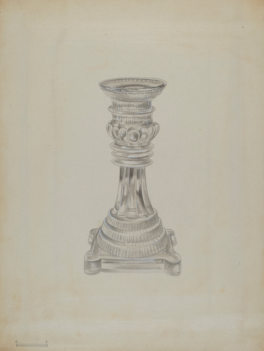 Candlestick by Gertrude Lemberg (American, active c. 1935), 16X12"(A3)Poster Print