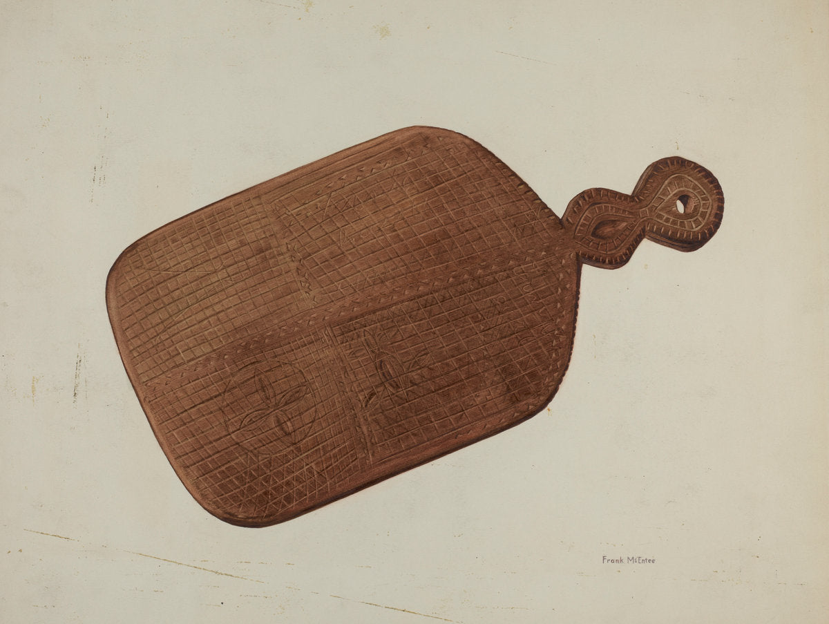Pa. German Treen Pie Board by Frank McEntee (American, active c. 1935), 16X12"(A3)Poster Print