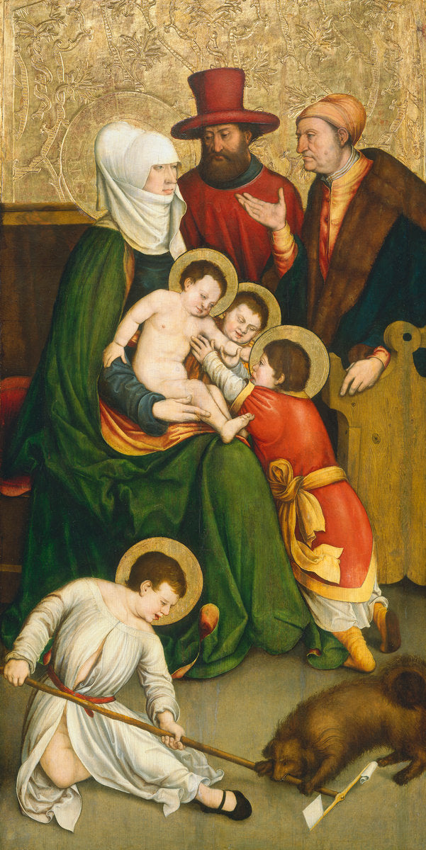 Saint Mary Cleophas and Her Family by Bernhard Strigel (German, 1460/1461 - 1528), 16X12"(A3)Poster Print