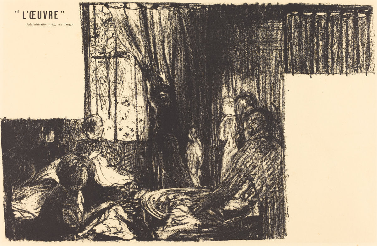 Les Soutiens de la société by Edouard Vuillard (French, 1868 - 1940), 16X12"(A3)Poster Print