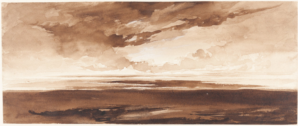 Panorama of the Coast at Sunset by Francis Danby (Irish, 1793 - 1861), 16X12"(A3)Poster Print