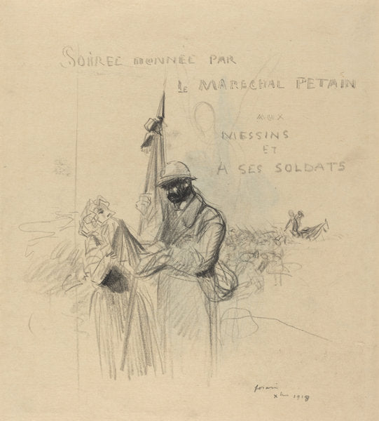 Le Baiser du Drapeau by Jean-Louis Forain (French, 1852 - 1931), 16X12"(A3)Poster Print