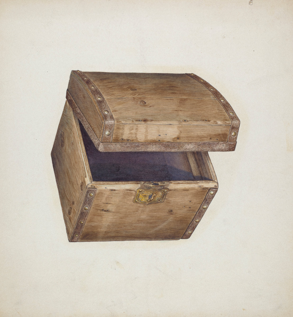 Hat Box - Wood by Gerald Scalise (American, active c. 1935), 16X12"(A3)Poster Print