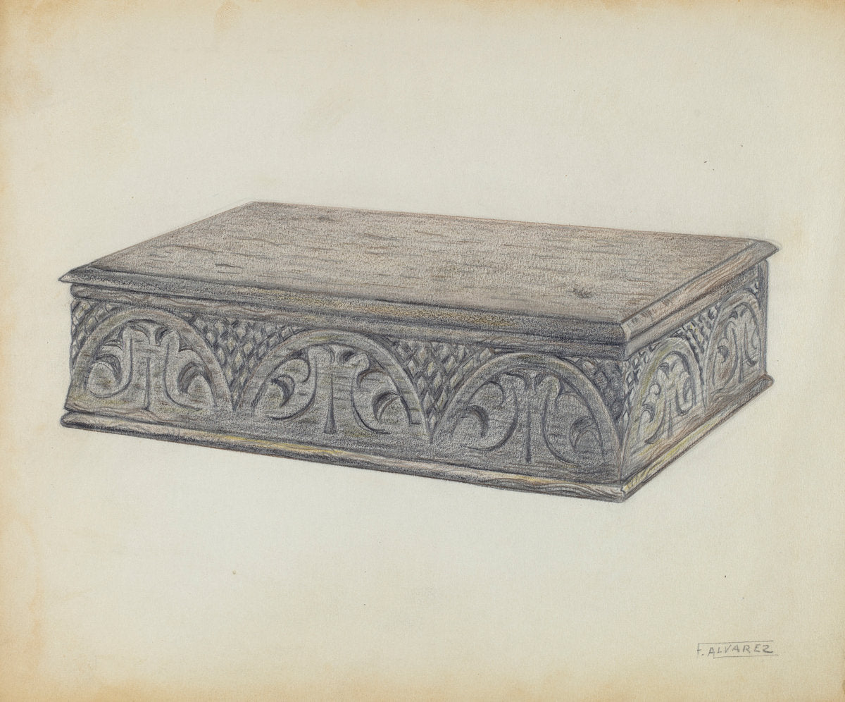 Bible Box by Francisco Alvarez (American, active c. 1935), 16X12"(A3)Poster Print