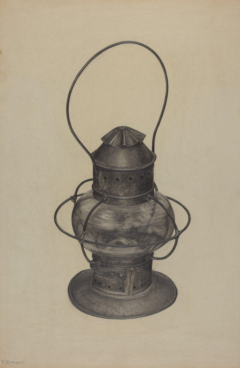 Hand Lantern by Florence Strom (American, active c. 1935), 16X12"(A3)Poster Print