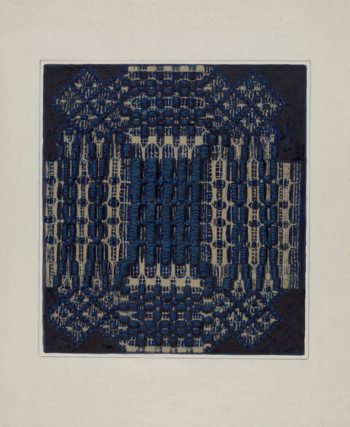 Coverlet (Detail) by Ruth M. Barnes (American, active c. 1935), 16X12"(A3)Poster Print