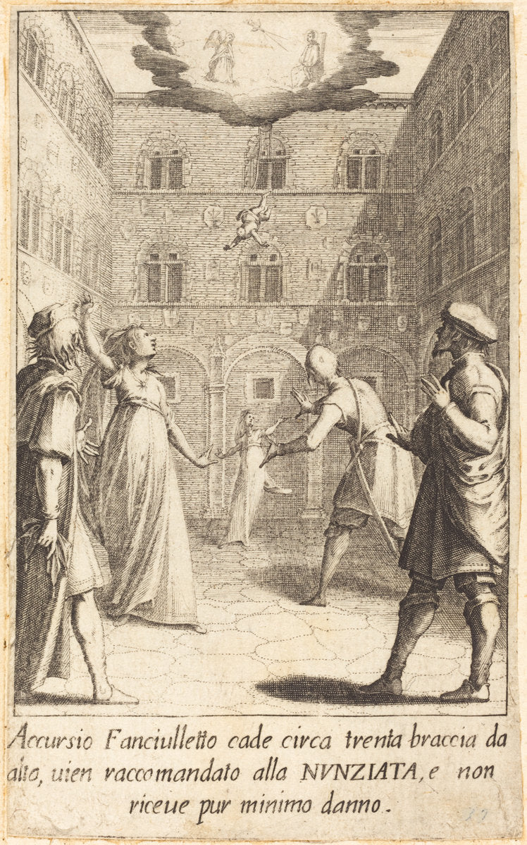 Accursio by Jacques Callot (French, 1592 - 1635), 16X12"(A3)Poster Print