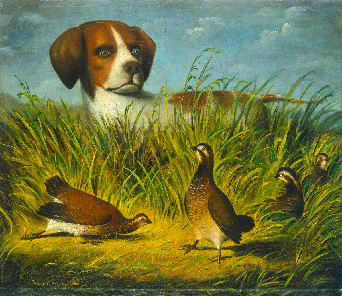 On Point by D.G. Stouter (American, active 1854 or after), 16X12"(A3)Poster Print