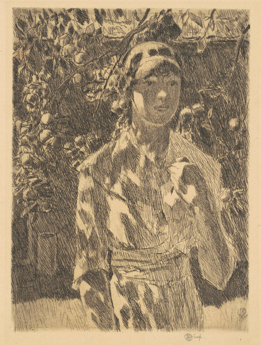 Helen Burke by Childe Hassam (American, 1859 - 1935), 16X12"(A3)Poster Print