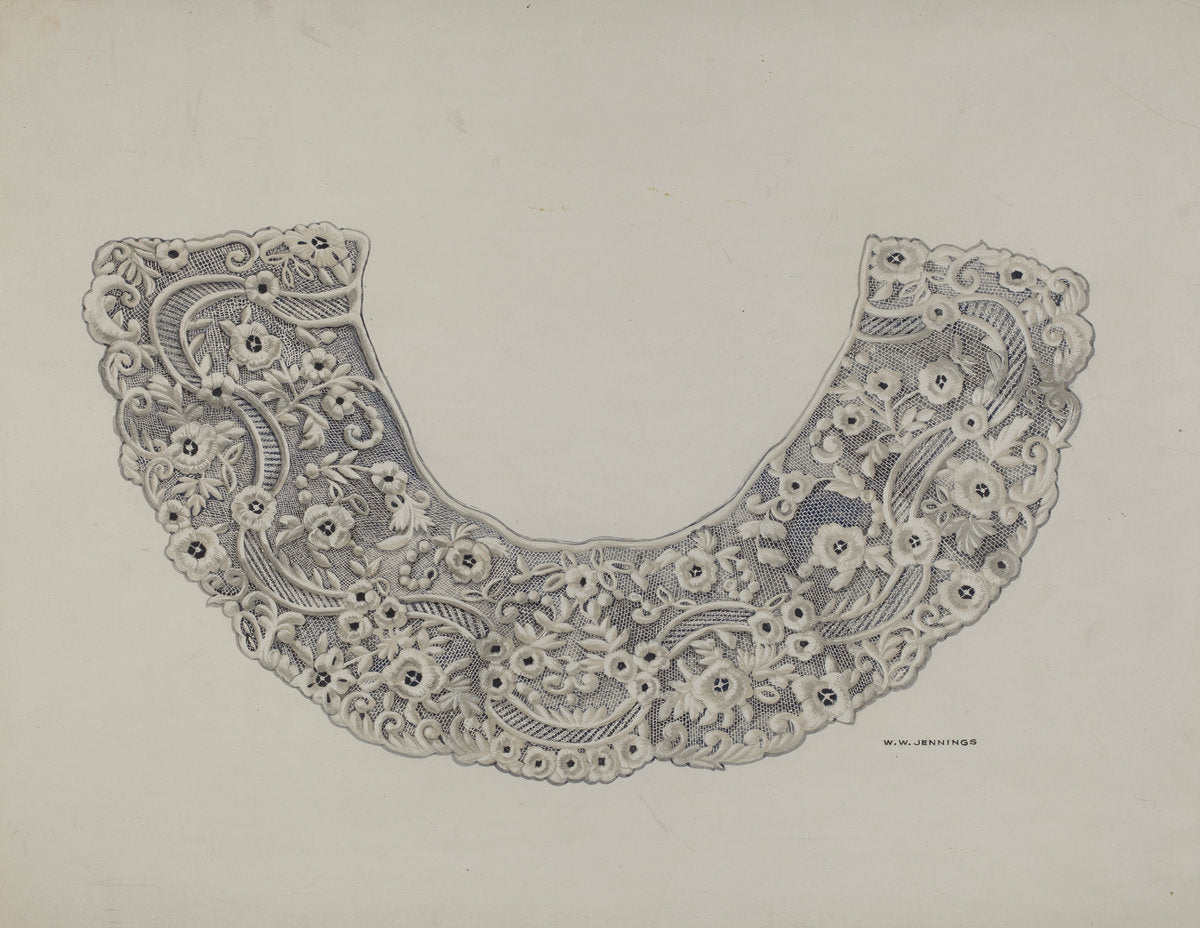Lace Collar by Walter W. Jennings (American, active c. 1935), 16X12"(A3)Poster Print