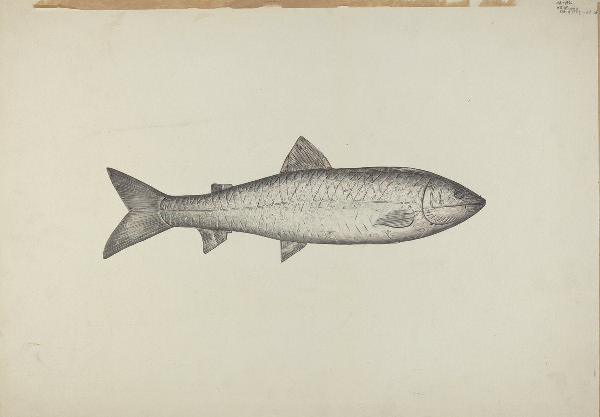 Fish Shop Sign by Henry Murphy (American, active c. 1935), 16X12"(A3)Poster Print