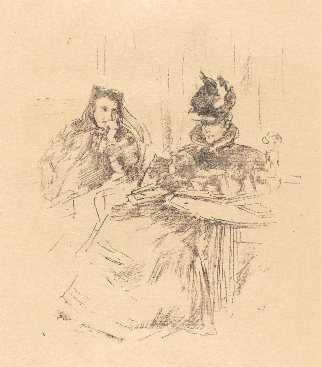 Afternoon Tea by James McNeill Whistler (American, 1834 - 1903), 16X12"(A3)Poster Print