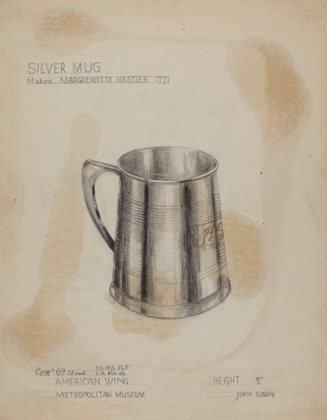 Silver Mug by John Garay (American, active c. 1935), 16X12"(A3)Poster Print