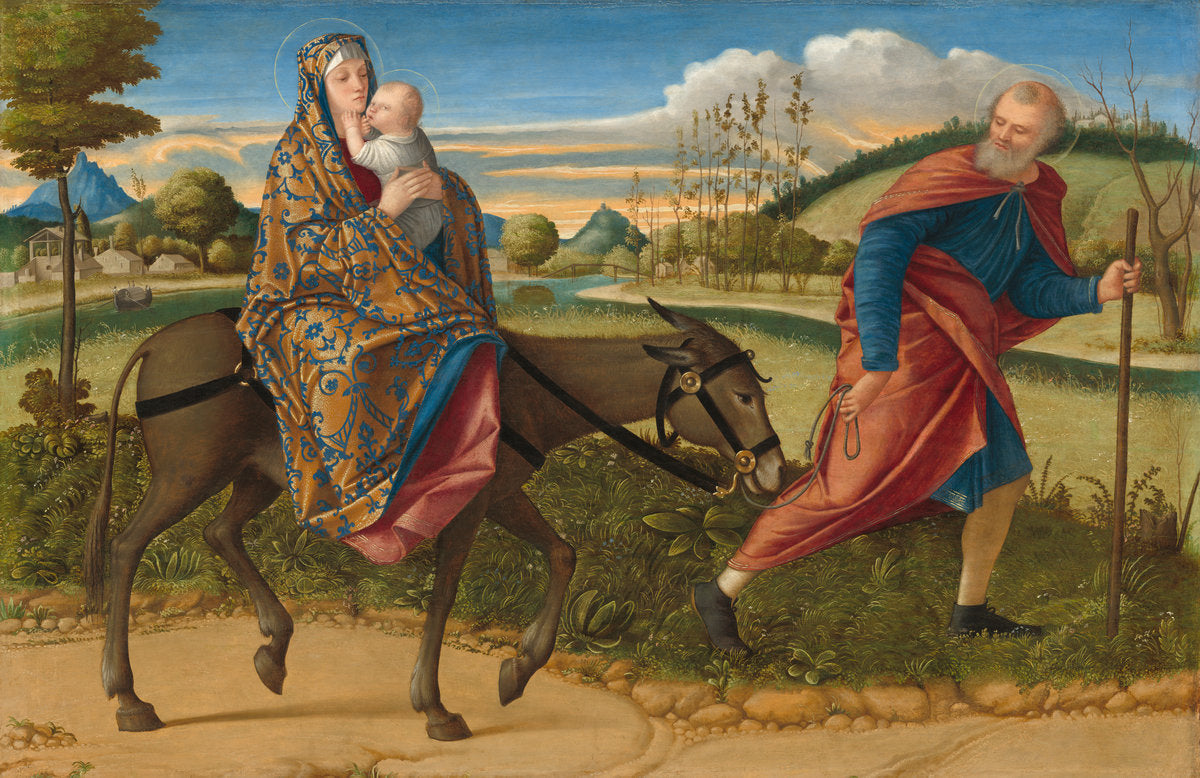 The Flight into Egypt by Vittore Carpaccio (Venetian, c. 1465 - 1525/1526), 16X12"(A3)Poster Print