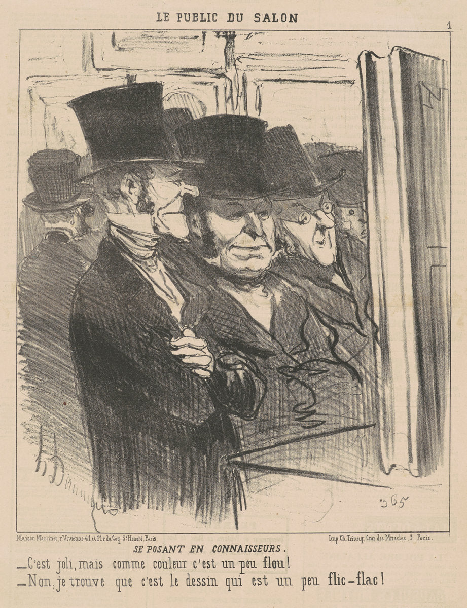 Se posant en connaisseurs by Honoré Daumier (French, 1808 - 1879), 16X12"(A3)Poster Print