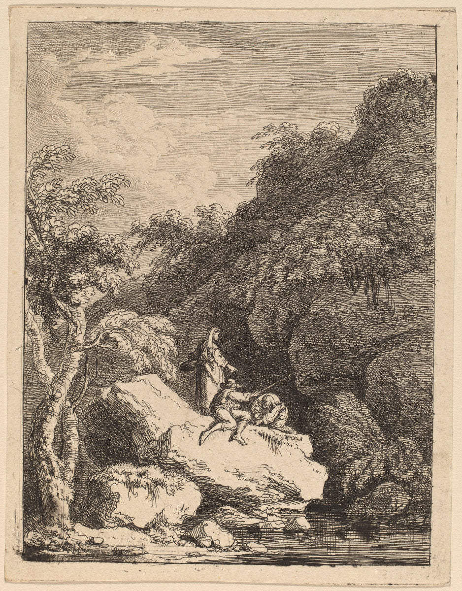 The Outskirts of Florence, on the Way to Rome by Franz Edmund Weirotter (Austrian, 1730 - 1771), 16X12"(A3)Poster Print