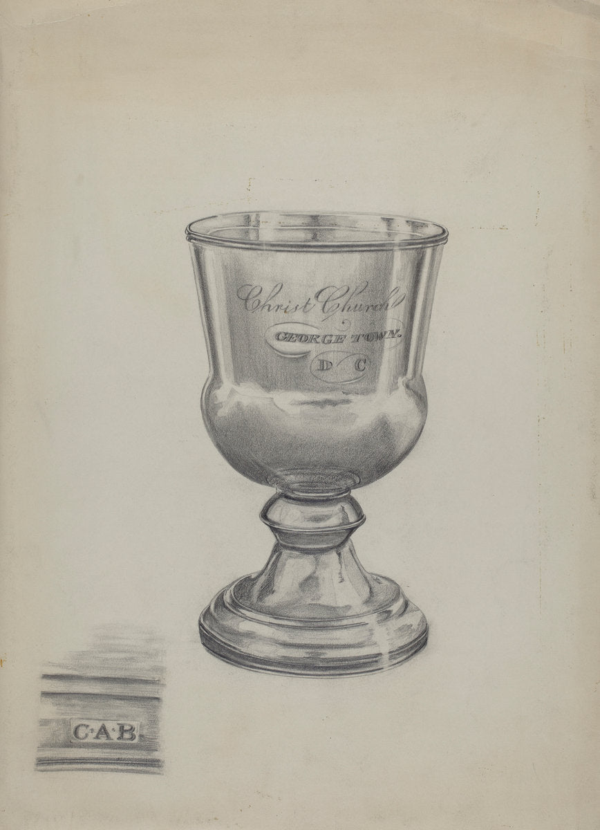 Silver Communion Cup by Ella Josephine Sterling (American, active c. 1935), 16X12"(A3)Poster Print