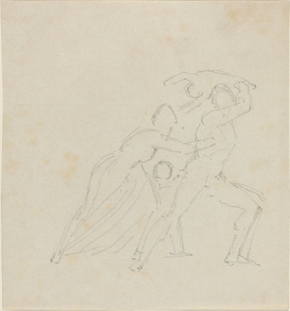 Study for "The Fury of Athamas" by John Flaxman (British, 1755 - 1826), 16X12"(A3)Poster Print