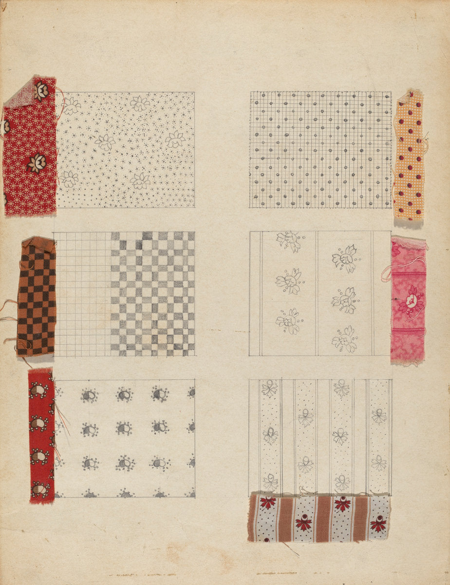 Textile: Technique Demonstration by Della Button (American, active c. 1935), 16X12"(A3)Poster Print