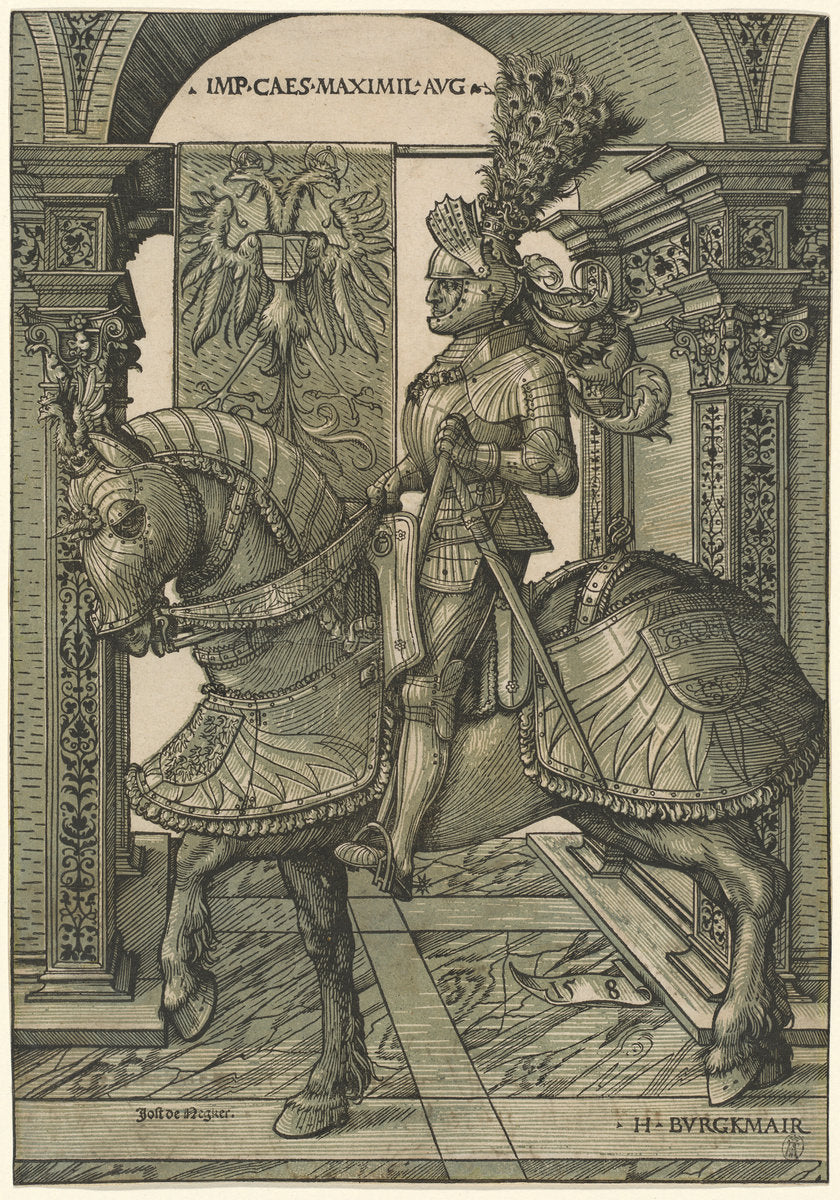 Emperor Maximilian I by Hans Burgkmair I (German, 1473 - 1531), 16X12"(A3)Poster Print