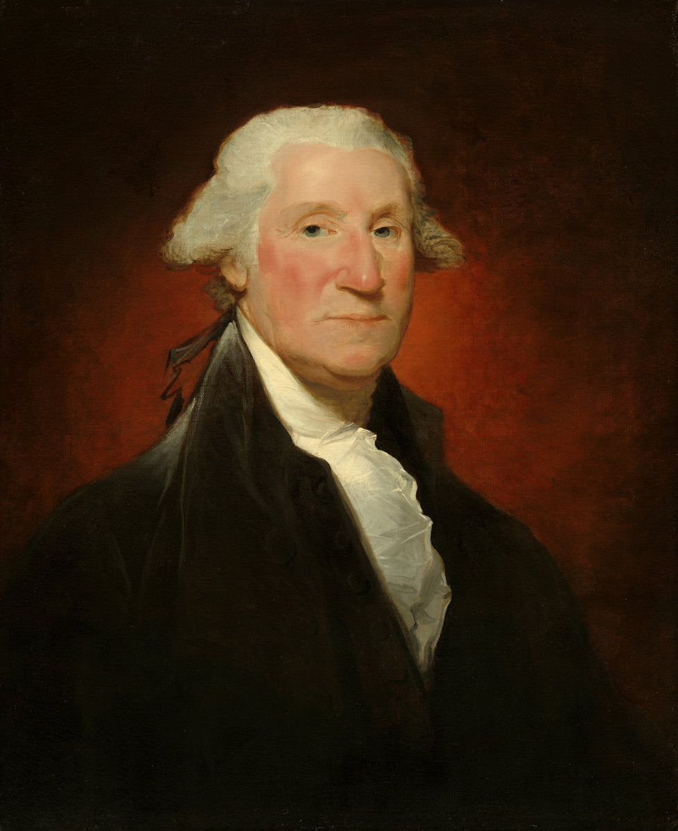 George Washington (Vaughan portrait) by Gilbert Stuart (American, 1755 - 1828), 16X12"(A3)Poster Print