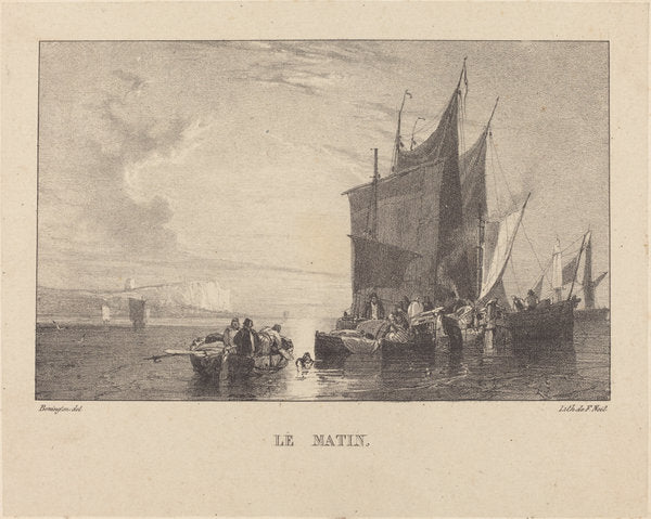 Le matin by Richard Parkes Bonington (British, 1802 - 1828), 16X12"(A3)Poster Print