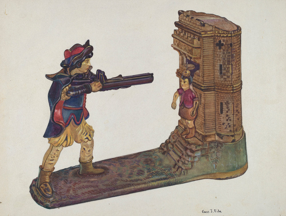 Toy Bank: William Tell by George File (American, active c. 1935), 16X12"(A3)Poster Print