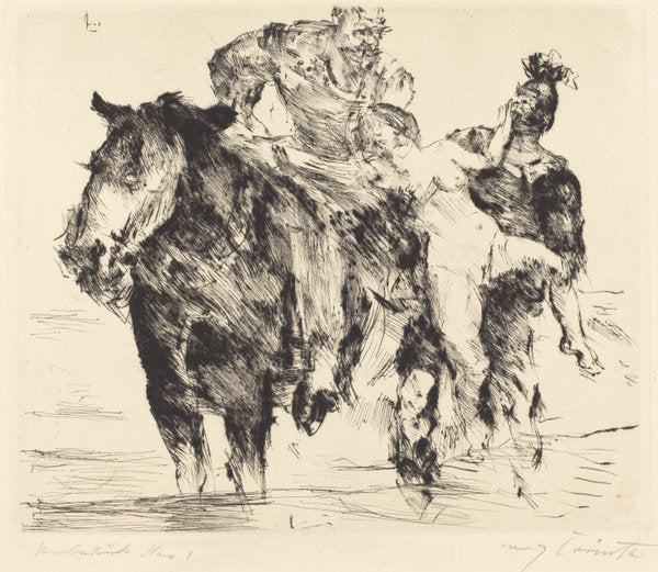 Rape (Frauenräuber) by Lovis Corinth (German, 1858 - 1925), 16X12"(A3)Poster Print